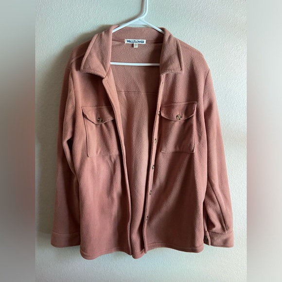 Pink Fleece Shacket - Picture 1 of 3